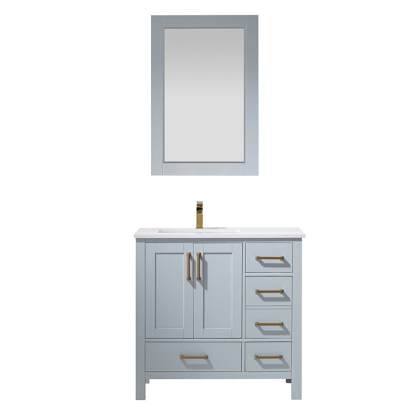 Everly Quinn Ryland 36" Single Bathroom Vanity Set with Mirror Wayfair